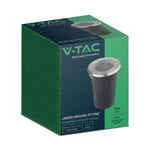 V-TAC Undergolv Infälld ram i rostfritt stål, kompatibel med GU10-lampor, IP65, V-TAC, svart, max 35W