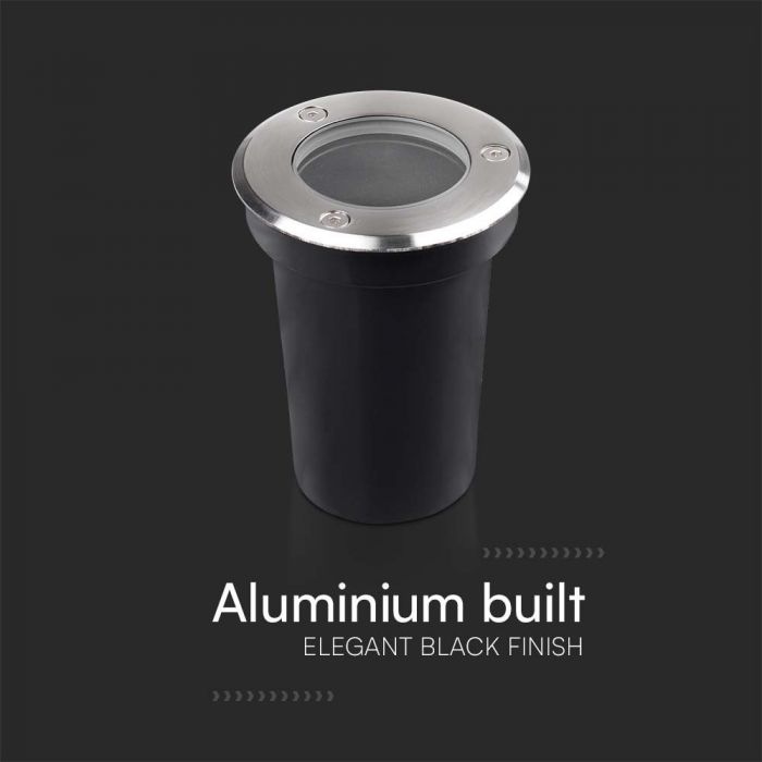 V-TAC Встраиваемая рамка из нержавеющей стали, совместима с лампами GU10, IP65, V-TAC, черный, макс. 35 Вт