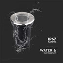 V-TAC Встраиваемая рамка из нержавеющей стали, совместима с лампами GU10, IP65, V-TAC, черный, макс. 35 Вт