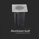 V-TAC in the Ground Built-in stainless steel frame, compatible with GU10 bulbs, IP65, black, V-TAC, max 35W