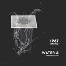 V-TAC in the Ground Built-in stainless steel frame, compatible with GU10 bulbs, IP65, black, V-TAC, max 35W