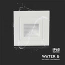 3W(180Lm) LED Stair light, V-TAC, square, white, IP65, warm white light 3000K