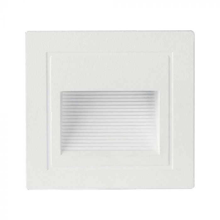 5W(380Lm) LED-trapphusarmatur, V-TAC, fyrkantig, vit, IP65, varmvitt ljus 3000K