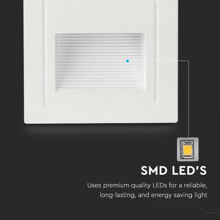 5W(380Lm) LED trepikoda, V-TAC, kandiline, valge, IP65, soe valge valgus 3000K