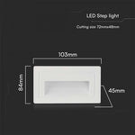 3W(180Lm) LED trepikoda, V-TAC, kandiline, valge, IP65, soe valge valgus 3000K
