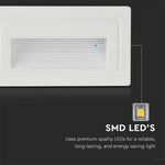 3W(180Lm) LED trepikoda, V-TAC, kandiline, valge, IP65, soe valge valgus 3000K