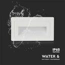 3W(180Lm) LED-trapphusarmatur, V-TAC, fyrkantig, vit, IP65, varmvitt ljus 3000K