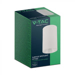 Рамка для лампы GU10, белая, V-TAC, 100xØ65 мм, макс. 35 Вт, IP20
