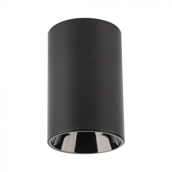 GU10 Bulb housing, black, V-TAC, 100xØ65mm, max 35W, IP20