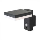 5.5W(220Lm) LED solārais sienas un fasādes gaismeklis ar PIR sensoru, IP54, silti balta gaisma 3000K