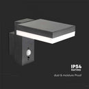 5.5W(220Lm) LED solārais sienas un fasādes gaismeklis ar PIR sensoru, IP54, silti balta gaisma 3000K