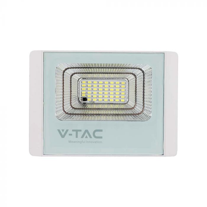 12W(500Lm) LED spotlight with solar battery, V-TAC, IP65, white, cold white light 6400K