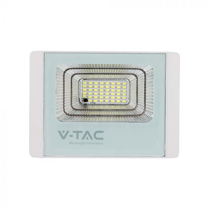 16W(1050Lm) LED spotlight with solar battery, V-TAC, IP65, white, neutral white light 4000K