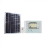 20W(1650Lm) LED spotlight with solar battery, V-TAC, IP65, white, cold white light 6400K