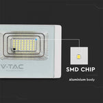 20W(1650Lm) LED spotlight with solar battery, V-TAC, IP65, white, neutral white light 4000K