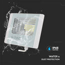 20W(1650Lm) LED prožektors ar saules bateriju, V-TAC, IP65, balts, neitrāli balta gaisma 4000K