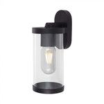 V-TAC Facade lampram med 1xE27 LED-lampa (glödlampa ingår ej), svart, IP44