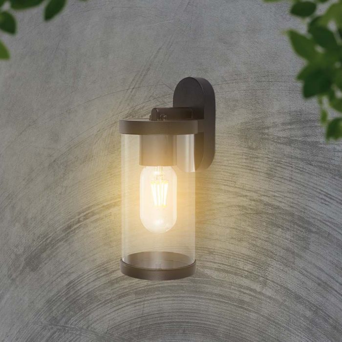 V-TAC Fassaadilambi raam 1xE27 LED-pirniga (pirn ei kuulu komplekti), must, IP44