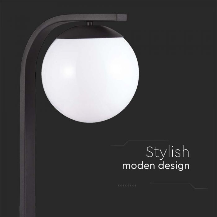 V-TAC utanpåliggande armatur 1xE27 LED-lampa (glödlampa ingår ej), mattsvart, IP44