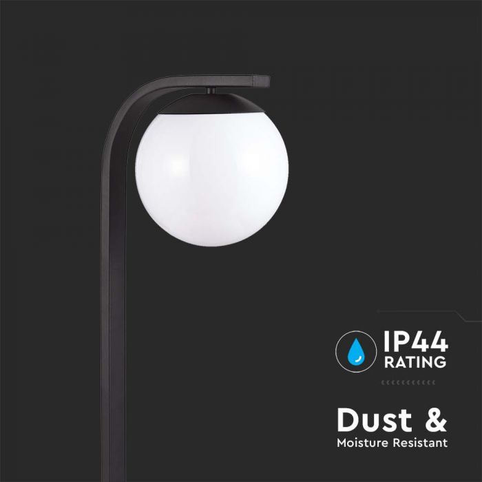 V-TAC surface-mounted luminaire 1xE27 LED bulb (bulb not included), matt black, IP44