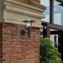 V-TAC Fassaadilambi raam 1xE27 LED-pirniga (pirn ei kuulu komplekti), must, anduriga ühilduv, IP44