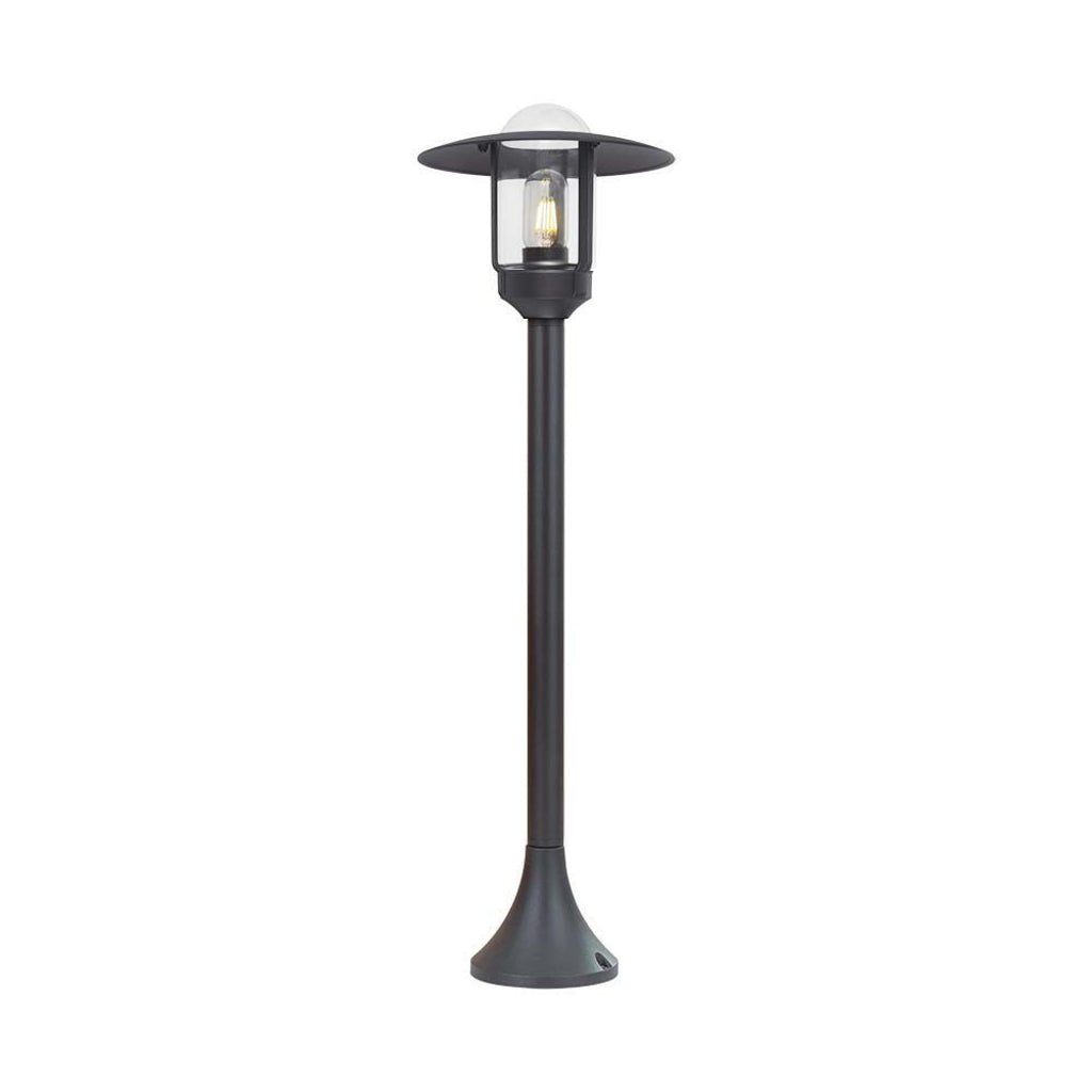 V-TAC Trädgårdslykta/lampram med 1xE27 LED-lampa (glödlampa ingår ej), vertikal, svart, IP44