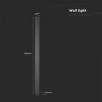 10W(1250Lm) LED linear facade light with built-in LED, V-TC, IP65, 510*60*50mm, black, neutral white light 4000K