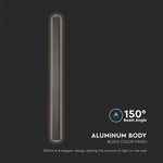 10W(1250Lm) LED linear facade light with built-in LED, V-TC, IP65, 510*60*50mm, black, neutral white light 4000K
