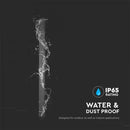 16W(2035Lm) LED linear facade light with built-in LED, V-TC, IP65, 1010*60*50mm, anthracite color, warm white light 3000K