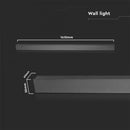 23W(2875Lm) LED lineārs  fasādes gaismeklis ar iebūvētu LED, V-TC, IP65, 1410*60*50mm, antracīta, silti balta gaisma 3000K