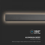 23W(2875Lm) LED lineārs  fasādes gaismeklis ar iebūvētu LED, V-TC, IP65, 1410*60*50mm, antracīta, silti balta gaisma 3000K