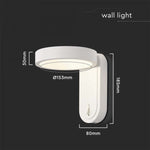 5W(600Lm) LED facade light with built-in LED, V-TAC, IP65, white, 3000+4000K
