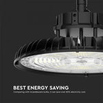 200W(27000Lm) 160Lm)W LED UFO noliktavas gaismeklis 3IN1, IP65, IK08, melns, garantija 5 gadi, D(2021)
