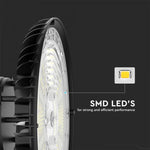 200W(27000Lm) 160Lm)W LED UFO noliktavas gaismeklis 3IN1, IP65, IK08, melns, garantija 5 gadi, D(2021)