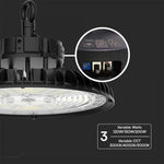 200W(27000Lm) 160Lm)W LED UFO noliktavas gaismeklis 3IN1, IP65, IK08, melns, garantija 5 gadi, D(2021)