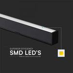 40W(3400Lm) LED V-TAC SAMSUNG linjär armatur, IP20, svart, 3IN1