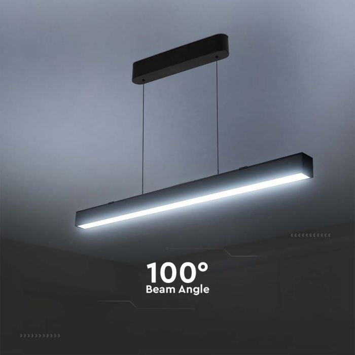 40W(3400Lm) LED V-TAC SAMSUNG linjär armatur, IP20, svart, 3IN1