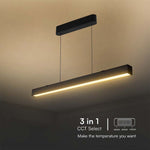 40W(3400Lm) LED V-TAC SAMSUNG linjär armatur, IP20, svart, 3IN1