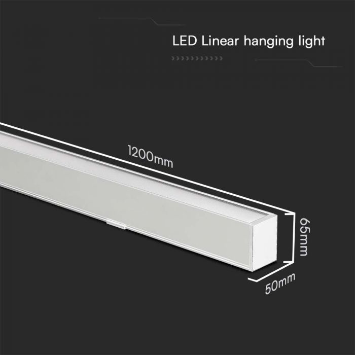40W(3400Lm) LED V-TAC SAMSUNG lineaarne valgusti, IP20, must, 3IN1