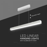40W(3400Lm) LED V-TAC SAMSUNG lineaarne valgusti, IP20, must, 3IN1