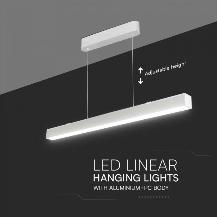 40W(3400Lm) LED V-TAC SAMSUNG lineaarne valgusti, IP20, must, 3IN1
