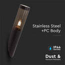 Рамка фасадного светильника со светодиодной лампой 1xE27 (лампа в комплект не входит), направленная вверх, черная, IP44