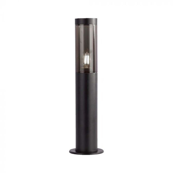 Светодиодный накладной светильник со светодиодной лампой 1xE27 (лампа в комплект не входит), черный с дымчато-серым ПК, IP44
