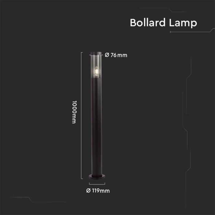 LED utanpåliggande armatur med 1xE27 LED-lampa (glödlampa ingår ej), svart, IP44
