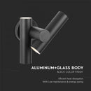 6W(620Lm) LED divvirzienu fasādes/sienas gaismeklis, V-TAC, IP44, melns, silti balta gaisma 3000K