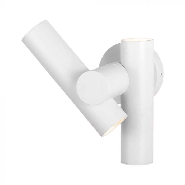 6W(620Lm) LED divvirzienu fasādes/sienas gaismeklis, V-TAC, IP44, balts, neitrāli balta gaisma 4000K