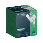 6W(620Lm) LED divvirzienu fasādes/sienas gaismeklis, V-TAC, IP44, balts, neitrāli balta gaisma 4000K