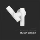 6W(620Lm) LED divvirzienu fasādes/sienas gaismeklis, V-TAC, IP44, balts, silti balta gaisma 3000K