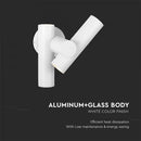 6W(620Lm) LED divvirzienu fasādes/sienas gaismeklis, V-TAC, IP44, balts, silti balta gaisma 3000K