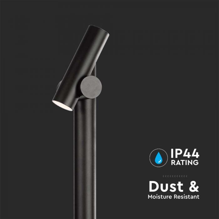 4W(390Lm) LED Utanpåliggande trädgårdslampa, V-TAC, IP44, svart, varmvitt ljus 3000K